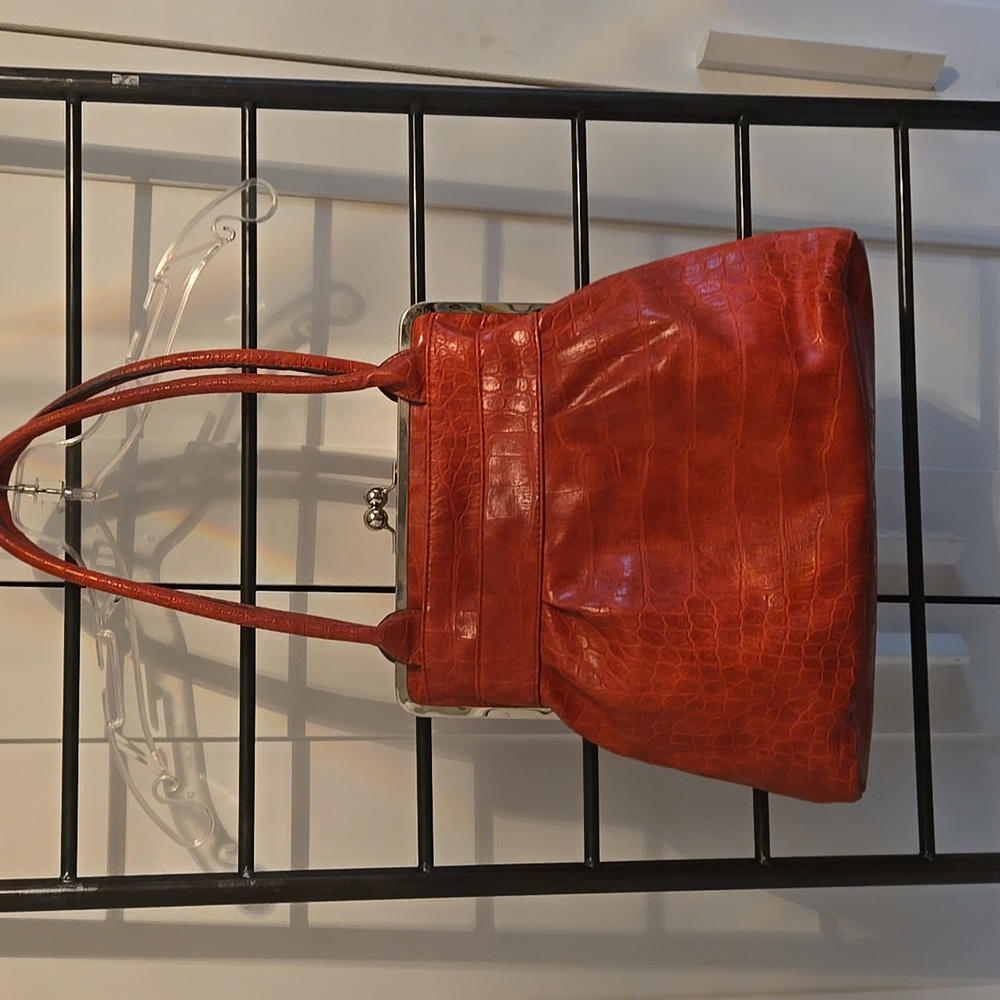 Orange Bueno large shoulder pocket purse
